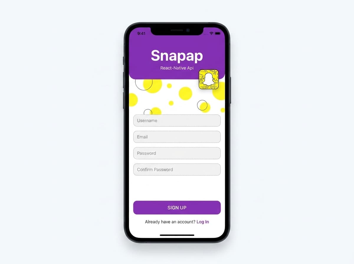 Écran de connexion Snapap