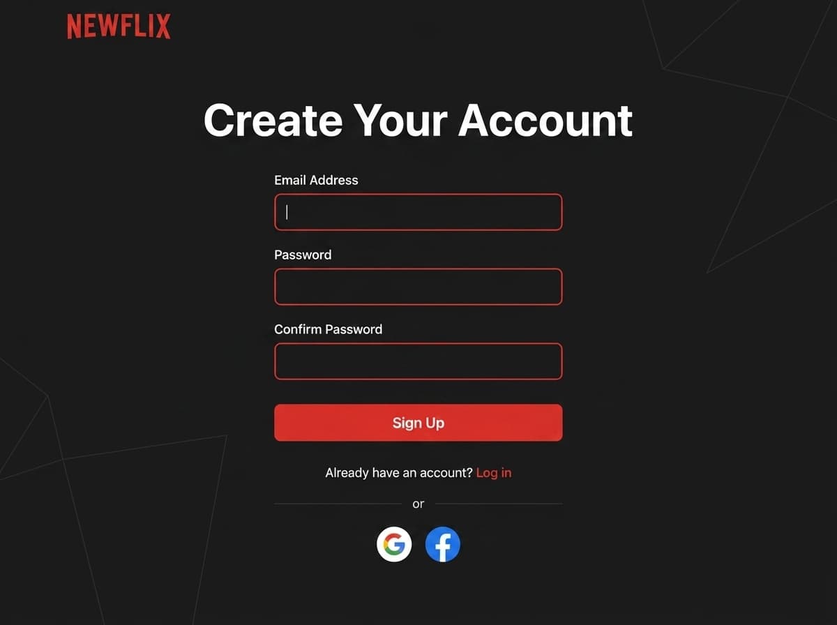Grille d'accueil Newflix